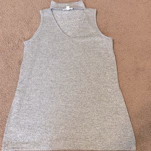 High neck gray tank